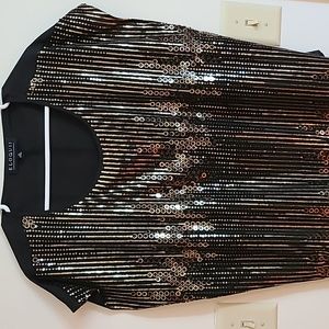 Eloquii black sequin shirt